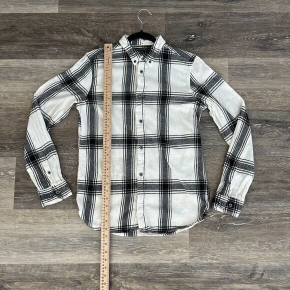 FRENCH CONNECTION Men's Big Checks Flannel Button-Up Shirt Sz Medium - Picture 8 of 12